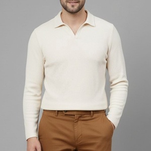 Chemises formelles pour hommes de qualité supérieure à prix raisonnable, manches longues, logo personnalisé, tricotées, en tissu de coton tricoté - Product Image 5