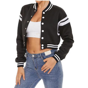 Chaqueta Varsity Corta para Mujer, Venta al por Mayor, Manga Larga, Invierno, Logotipo Personalizado, Cómoda, Informal - Product Image 2