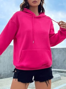 Sudadera corta de invierno para mujer, diseño personalizado, bordada, 100% algodón, ODM, con media cremallera frontal, estilo moderno, forro polar, con capucha - Product Image 4