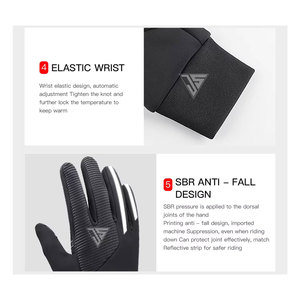 Gants de ski isolés en cuir PU/polyester imperméable pour homme et femme, à doigts séparés, pour snowboard et sports d'hiver - Product Image 5