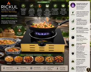 Rickul Plasma Electric Cooking <b>Stove</b> Safe Flame Technology Single Burner Portable for Outdoor Household Use Table Installation - Product Image 5
