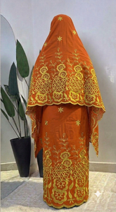 High Quality Woven Combed Cotton Lafaya Voile <b>Fabric</b> Breathable Embroidery Traditional Multicolour Women's Thoub Lafaya Sudanese - Product Image 1
