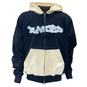 Sweat à capuche unique effet délavé pour homme, en coton, coupe classique, sur mesure - Product Image 1
