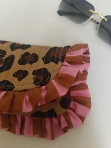 Shree Balajee Garments Brown Leopard Quilted Sunglasses <b>Case</b> <b>for</b> Women | Handmade Simple Cotton Eyewear Pouch Model Q P-1 - Product Image 3