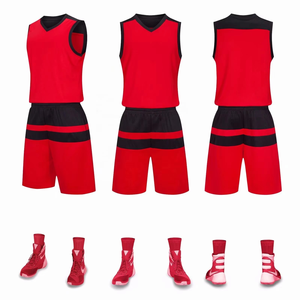 Vêtements de sport de dernière génération en gros, uniformes de basket-ball, maillots et shorts de basket-ball personnalisés, couleurs unies - Product Image 4