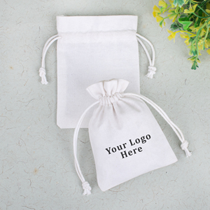 Custom Cotton <b>Drawstring</b> <b>Bag</b> With Logo Printing For Gift Packaging Craft Use Handmade Container Pouch - Product Image 4