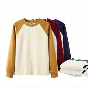 Drogen Exports Custom Long Sleeve <b>Raglan</b> Sweatshirt Unisex Casual Pullover Sportswear <b>Tops</b> Wholesale Blank Crewneck Jersey - Product Image 1