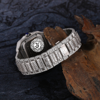 Montre de luxe de qualité supérieure entièrement en acier inoxydable doré avec diamants, idéale pour les occasions formelles et professionnelles, disponible à prix d'exportation