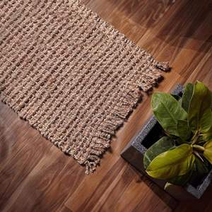 Tapis de salon modernes en mélange de jute, 100% jute et coton, tissés à la main, en vente - Product Image 2