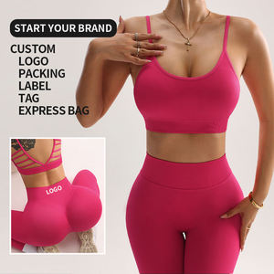 Ropa Deportiva de Yoga, Sujetador Deportivo, Leggings de Cintura Alta para Mujer, Logotipo Personalizado, Secado Rápido, Gimnasio, Entrenamiento, Spandex, Poliéster - Product Image 4