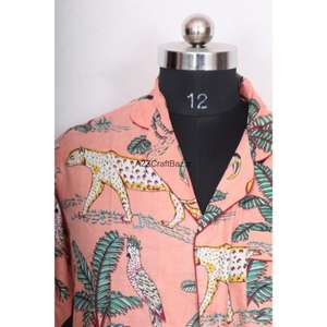 เดรสผู้หญิงผ้าฝ้ายพิมพ์ลายดอกไม้ ระบายอากาศได้ดี เป็นมิตรกับสิ่งแวดล้อม 100% แขน 3/4 คอวี ติดกระดุม ทรงเข้ารูป แต่งรูด้านหน้า เหมาะสำหรับงานกลางคืน - Product Image 2