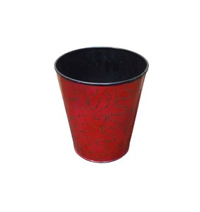 Decorative Tabletop Waste <b>Bin</b> Bucket with Durable <b>Metal</b> Look Finish for Daily Usage - Product Image 1
