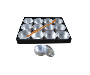 Boîtes de rangement rondes en plastique pour bijoux, 63x27mm, lot de 12 avec couvercles, pour la fabrication de bijoux DIY, SUNTOOLS/STIPL - Product Image 2