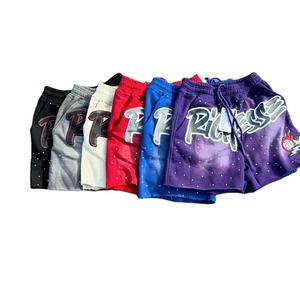 กางเกงขาสั้นลำลองสำหรับผู้ชายจากผ้าใบแคนวาสทำจากผ้าฝ้าย100% ปักลาย3D เสื้อแห้งเร็ว - Product Image 1