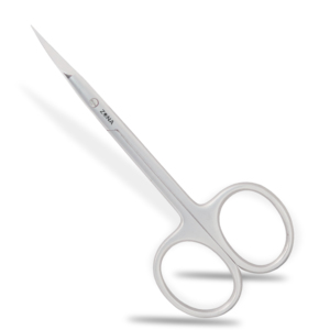 Ciseaux à cuticules en acier inoxydable à pointe incurvée de 4 pouces pour sourcils, cils, coiffure et soins des ongles, marque privée - Product Image 3