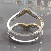 Bague personnalisable pour femme, style Aggie, avec diamants blancs, plaqué or 18 carats, certifiée IGI, alliance éternité pour mariage