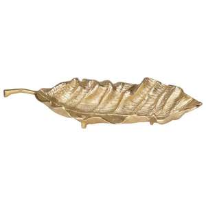 Plateau à fruits en métal, décoration moderne pour la maison, plateaux décoratifs en aluminium en forme de feuille, prix abordables, plateau argenté, prix d'usine - Product Image 4