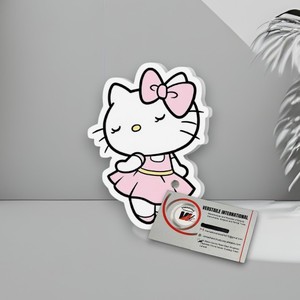 Plaque d'extension de cils tendance Hello Kitty en forme de cœur, carrée, papillon, fleur, en acrylique magnétique, écologique et imperméable - Product Image 5
