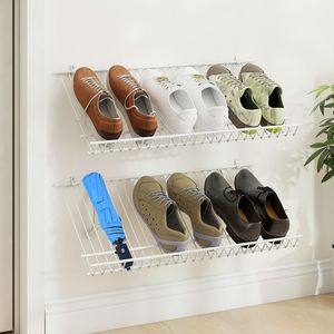 Juego de 2 Estantes Metálicos de Pared para Zapatos - Zapateros - Product Image 1