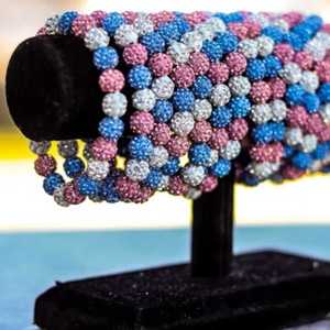 Jack and Jill Bling Bracelet <b>Set</b> Stackable Crystal <b>Beaded</b> Stretch Bangles Sparkly Fashion Jewelry for Women Girls - Product Image 3