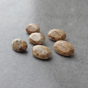 Pierre précieuse calibrée en forme ovale à facettes AAA+ Biscuit Jasper, pour la fabrication de bijoux, toutes tailles disponibles - Product Image 6