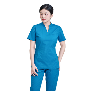 Uniformes médicos de diseño personalizado para mujer, pantalones anchos con estampado floral, conjuntos de uniformes médicos, los más cómodos, bata de laboratorio médica para hombre, ropa de uniforme FMF - Product Image 1