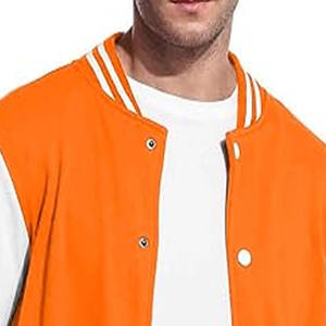 Nouvelle veste universitaire personnalisée 2025 avec logo, manches en cuir, broderie, pour couple, style baseball, pour homme - Product Image 2