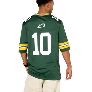 Camiseta Deportiva de Fútbol Americano de Malla Verde de Moda, de la Mejor Calidad, Transpirable, para Prácticas de Equipo, con Número Impreso, Pedido al por Mayor OEM - Product Image 5