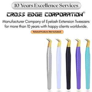 Pinzas Profesionales Premium de Acero Inoxidable para Pestañas, Antimagnéticas, Punta Suave, 10 mm de Longitud, Extensiones Clásicas de Volumen, Personalizadas - Product Image 2