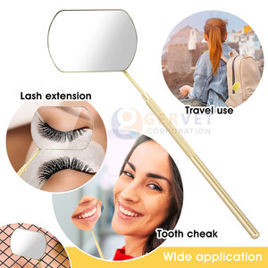 New Style Lightweight Stainless Steel Heart Shape & <b>Square</b> Eyelash Extensions <b>Mirror</b> Factory Direct Sale - Product Image 4