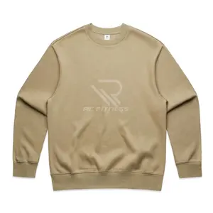 Sweat-shirts à col rond 100 % coton pour hommes, personnalisables, avec broderie 3D en relief, tendance actuelle pour l'industrie - Product Image 1