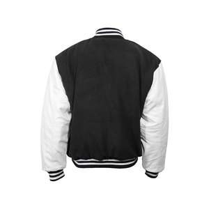 Veste universitaire bleu marine pour homme avec manches crème, style preppy, boutonnée, coupe classique, pour l'automne - Product Image 6