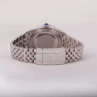Montre de luxe en acier inoxydable de qualité supérieure avec quartz et diamants moissanite pour homme, finition longue durée, usage quotidien, prix d'usine