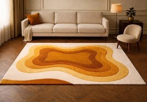 Alfombra de Lana de Lujo Personalizada para Sala de Estar, Alfombra de Área Hecha a Mano, Venta al Por Mayor de Fábrica - Product Image 4