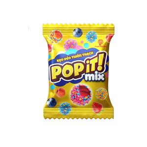 Venta al por mayor de caramelos de goma frutales marrones de alta demanda, dulces de gelatina con azúcar en forma de cubo Asteroid Popit, envasados en bolsas de 25g - Product Image 2