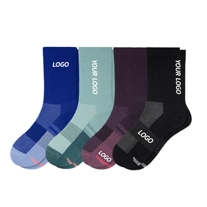 Custom <b>Socks</b> Logo Jacquard Embroidered Honeycomb Corset Mesh Breathable Crew Sports <b>Running</b> <b>Socks</b> - Product Image 3