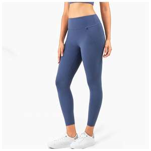 Leggings Deportivos de Compresión de Nailon para Mujer con Logotipo Personalizado, Pantalones de Yoga con Bolsillos con Cremallera - Product Image 1