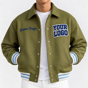 Blouson Bomber Tendance Personnalisé Style Universitaire avec Broderie Vintage en Chenille – Vêtement Hip Hop Streetwear - Product Image 6
