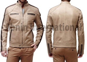 Veste en cuir d'hiver légère pour hommes avec col montant Décoration de poche personnalisable Conception à capuche confortable Fabriqué au Pakistan - Product Image 5