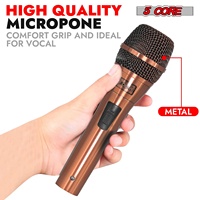 Microphone dynamique XLR 5Core pour karaoké, chant, studio, microphones portatifs