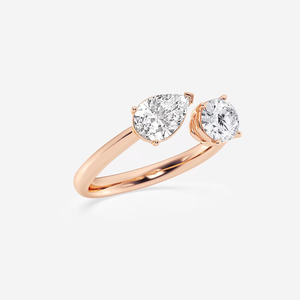 Romantic Pear and Oval Shape Halo <b>Ring</b> 1.50CTW Elegant Halo Fashion Jewelry <b>Ring</b> <b>Statement</b> <b>Ring</b> for Women - Product Image 2