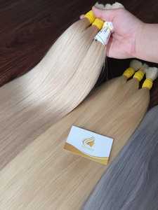 Vente d'usine de 100% cheveux humains Remy Indian Temple Blonde #60 Prix de gros Livraison gratuite pour les commandes de 100kg Offre à durée limitée - Product Image 6