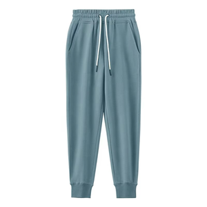 Pantalon de survêtement en coton pour homme, taille élastique avec cordon de serrage, joggers unisexes, poches latérales, idéal pour l'été, respirant, léger, style vintage, coupe large - Product Image 2