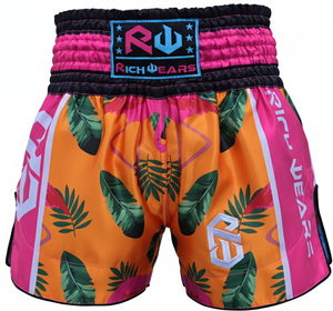 Shorts de Muay Thai Tradicionales Tailandeses Unisex Richwears - Ligeros, Duraderos, de Secado Rápido, 100% Poliéster Sublimado, para Artes Marciales - Product Image 1