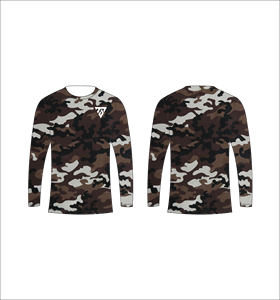 Camiseta de Manga Larga para Hombre, Camuflaje Verde Oliva, Diseño Abstracto de Bosque, Cuello Redondo, Estilo Casual, Ropa Deportiva, para Gimnasio y Entrenamiento - Product Image 2