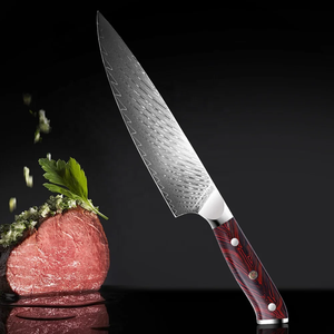 Couteau de Chef Professionnel en Acier Damas Forgé à la Main, Manche en Résine Full Tang, Couteau de Cuisine, Fabricant OEM - Product Image 3