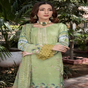 Trajes indios de 3 piezas de viscosa de lujo hermosos y elegantes DR Haris Vol KINARA Vestidos largos para adultos Trajes de boutique para mujeres - Product Image 1