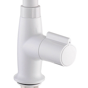 Grifo de cocina blanco KSN Vietnam KSOM-47T8C de caño alto tipo cuello de cisne, grifo de agua fría con un solo manípulo, montaje en encimera - Product Image 3
