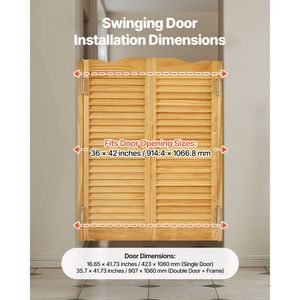 Porte Commerciali in Legno di Pino con Arco Superiore 36"W X 42"H, Kit Ferramenta Premium in Legno di Pino - Product Image 5