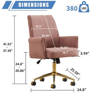Sedia da Ufficio Ergonomica con Schienale Medio e Tessuto a Righe per Lavoro e Studio - Product Image 3
